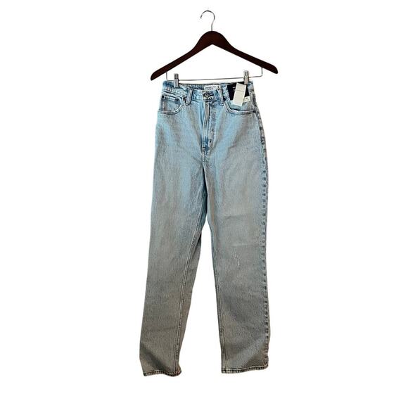 New Abercrombie and Fitch A&F 90’s Straight Ultra High Rise Jeans Curve Love 26 - Picture 1 of 8